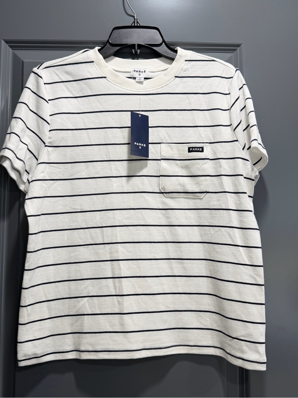 NWT Parke X Target Striped Pocket T Shirt Medium